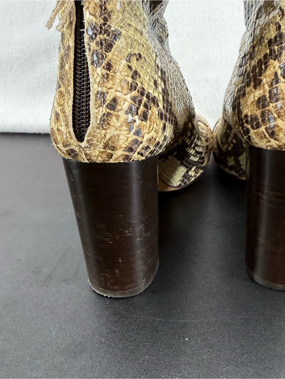 Isabel Marant Snake Print Ankle Boots in Beige and Brown - Picture 7 of 10
